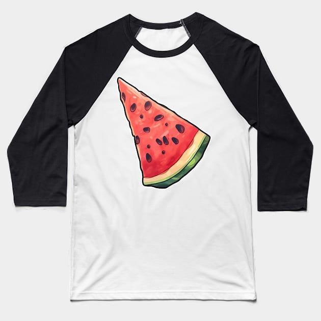 Watermelon Sugar Baseball T-Shirt by RainasArt